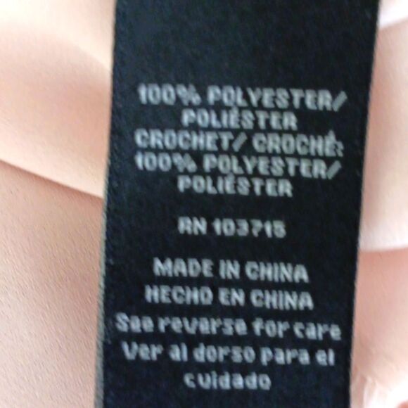 Zac & Rachel Women Light Pink Lace And Sheer Sleeveless Blouse sz L Boho Chic - Picture 8 of 8